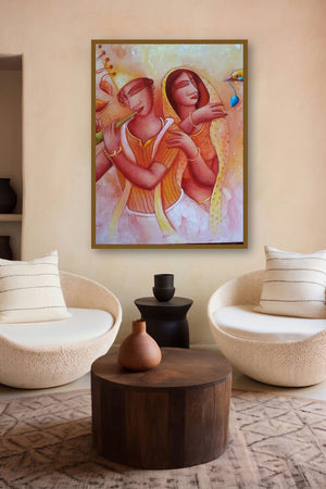 Gift Of Love (Whispers of the Heart) by artist Samir Sarkar displayed in a Contemporary gallery