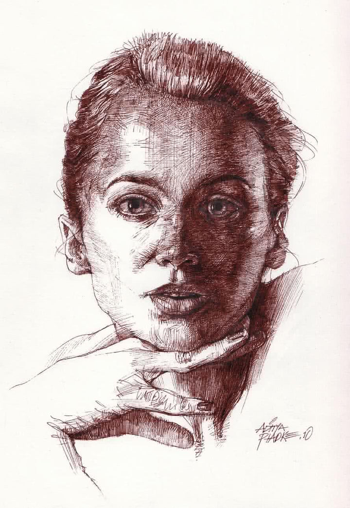 Girl Head Drawing by Aditya Phadke | ArtZolo.com