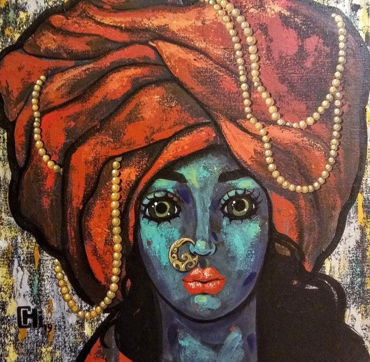 Girl In A Turban 2 Painting by Suruchi Jamkar | ArtZolo.com