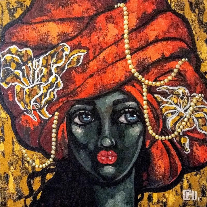 Girl In A Turban 4 Painting by Suruchi Jamkar | ArtZolo.com