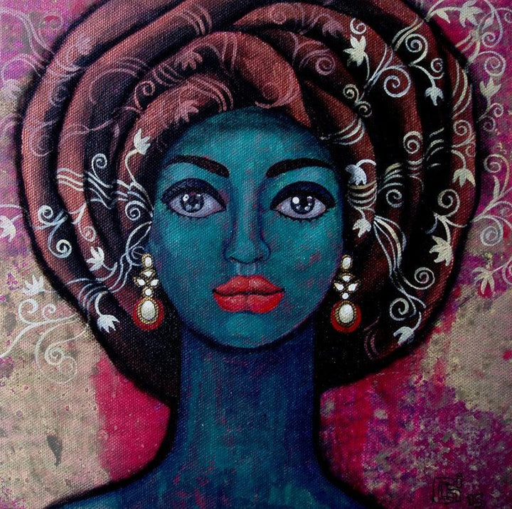 Girl With Beautiful Thoughts Painting by Suruchi Jamkar | ArtZolo.com