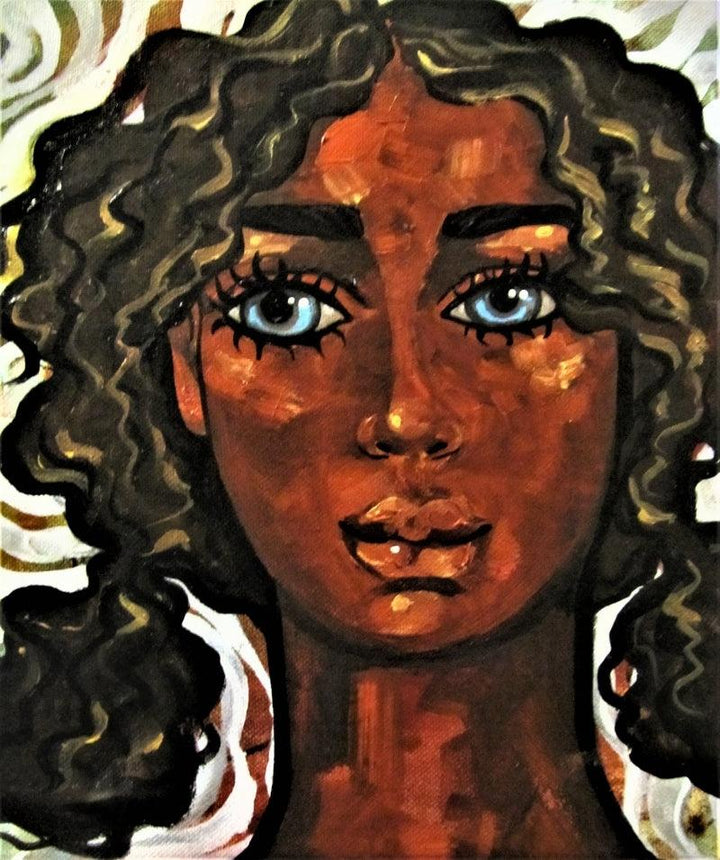 Girl In The Wind I Painting by Suruchi Jamkar | ArtZolo.com