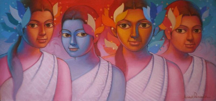 Girls 2 Painting by Avinash Deshmukh | ArtZolo.com