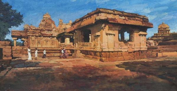 Glorious Pattadkal Painting by Ajay Sangve | ArtZolo.com