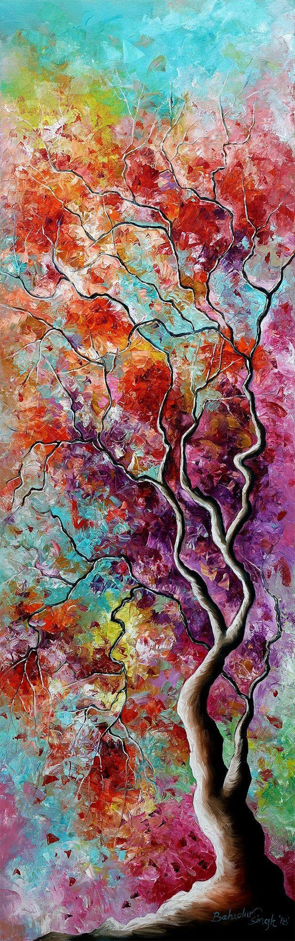 Glory Of Autumn 1 Painting by Bahadur Singh | ArtZolo.com