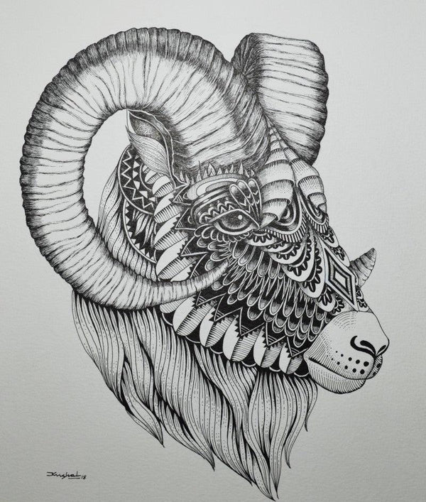 Goat 4 Drawing by Kushal Kumar | ArtZolo.com