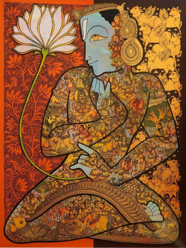 God Vishnu Painting by Ramesh Gorjala | ArtZolo.com