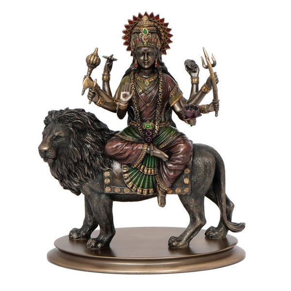 Goddess Durga On Lion Handicraft by Brass Handicrafts | ArtZolo.com