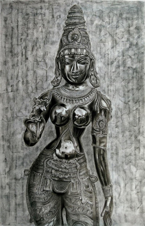 Goddess Lakshmi Painting by Preeti Ghule | ArtZolo.com