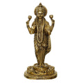 Religious handicraft titled 'Goddess Laxmi', 17x7x5 inches, by artist Brass Handicrafts on Brass