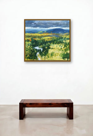 Gold And Silver (Gathering Storm) by artist Avishkar Vispute displayed in a Eclectic Home Office