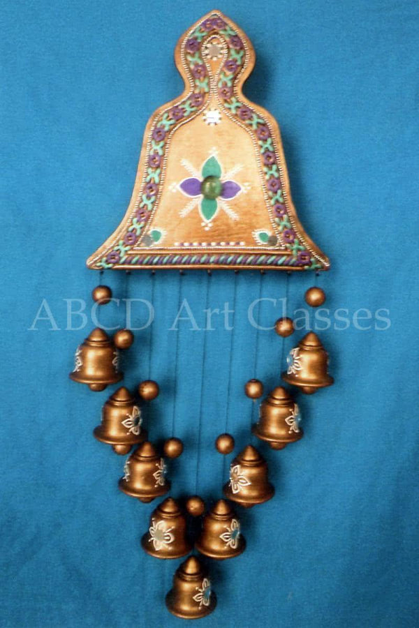 Golden Bells Wind Chime Handicraft by Abcd | ArtZolo.com