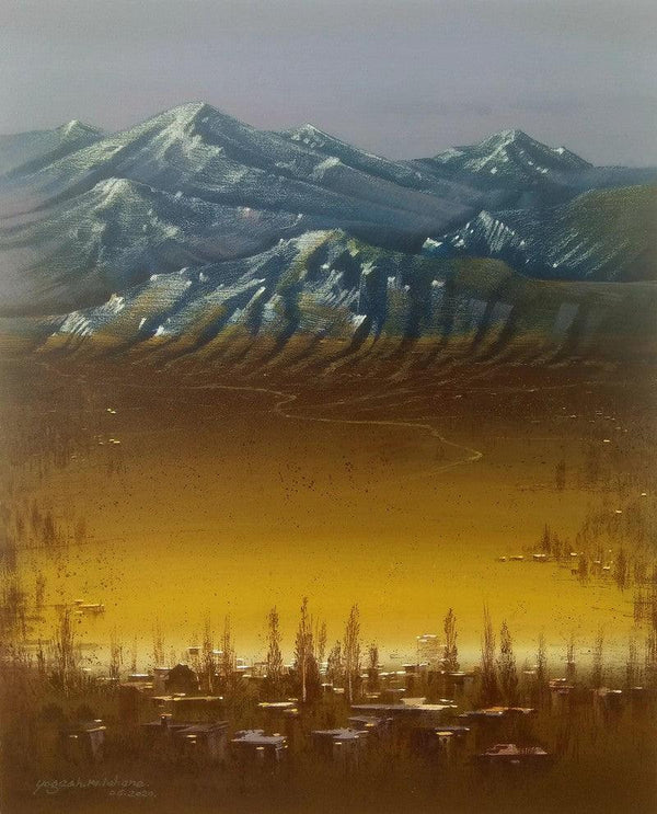 Golden Light Painting by Yogesh Lahane | ArtZolo.com