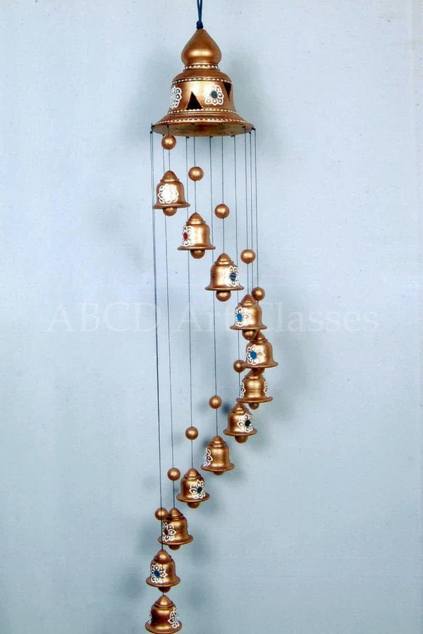 Golden Spiral Wind Chime Handicraft by Abcd | ArtZolo.com