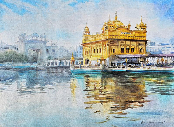 Golden Temple Amritsar Painting by Ranabir Saha | ArtZolo.com