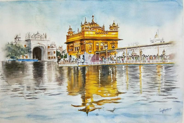 Golden Temple Painting by Lasya Upadhyaya | ArtZolo.com