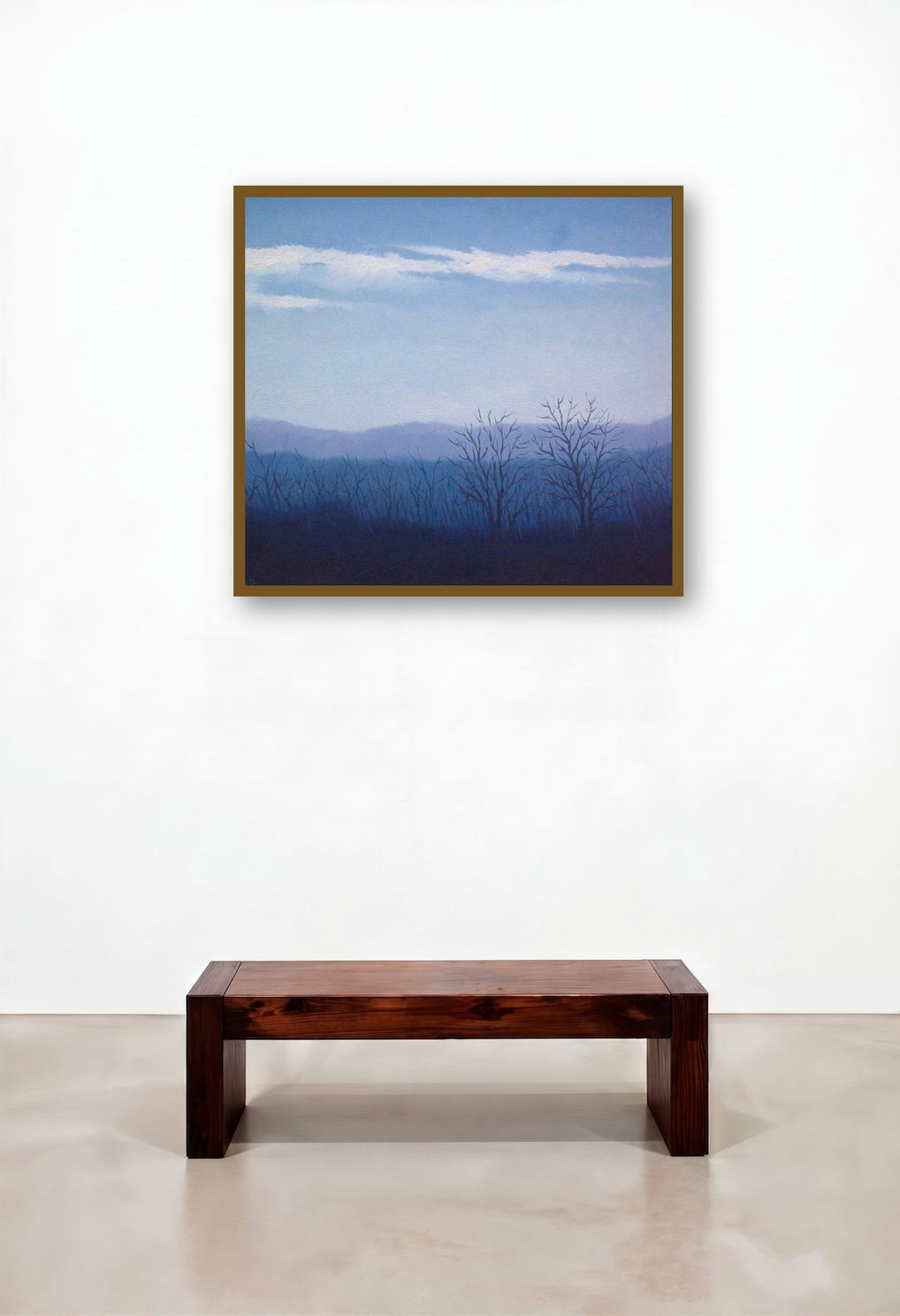 Good Morning (Serene Dawn) by artist Fareed Ahmed displayed in a Traditional Hotel Suite