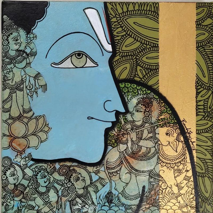 Gopashtami Painting by Ramesh Gorjala | ArtZolo.com