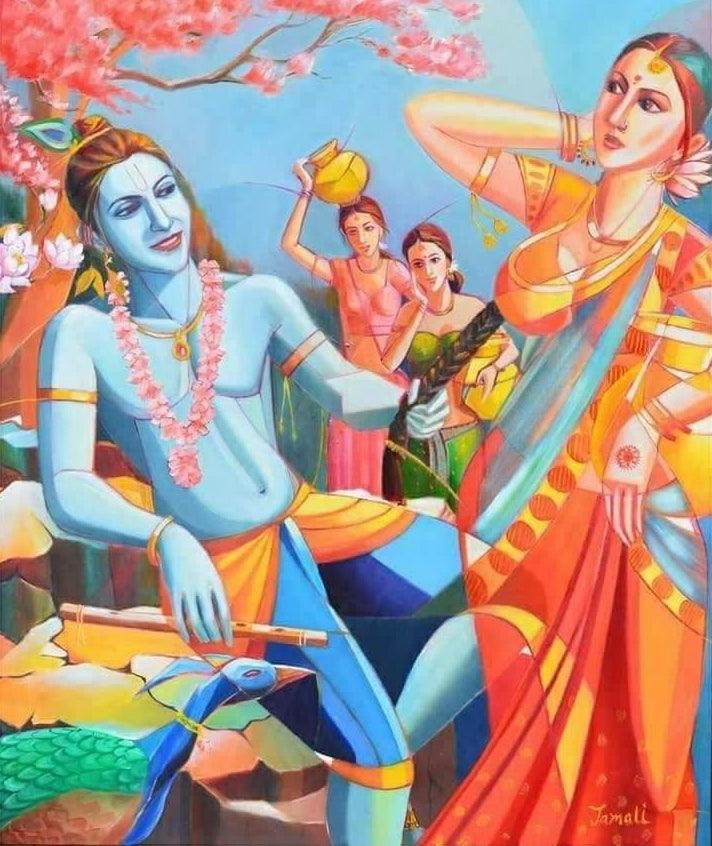 Gopinath 2 Painting by Tamali Das | ArtZolo.com