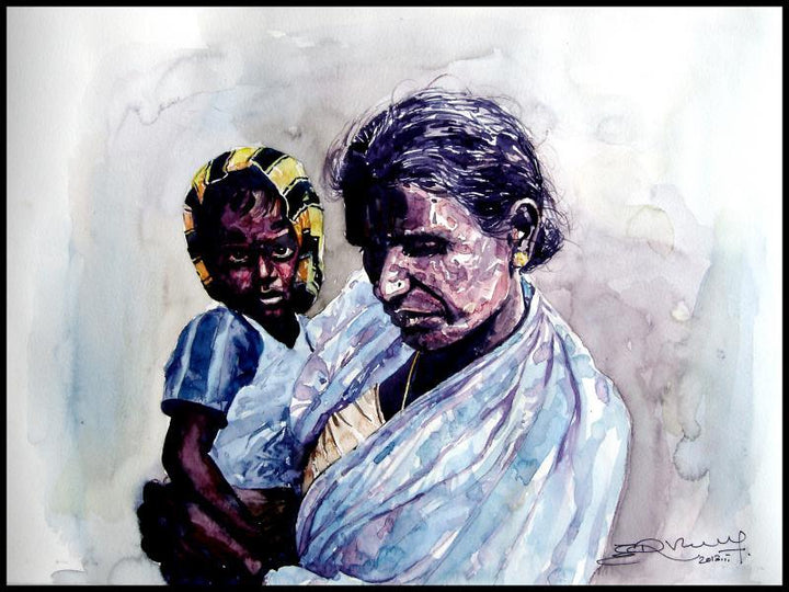 Grand Mother Love 2 Painting by Srv Artist | ArtZolo.com