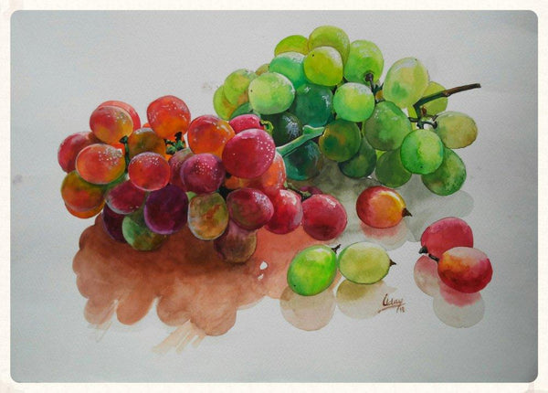 Grapes Painting by Dr Uday Bhan | ArtZolo.com