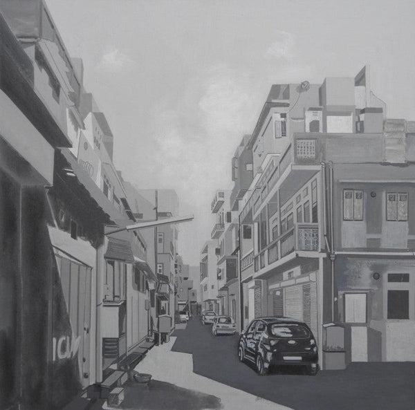 Gray Street Painting by Ajay Mishra | ArtZolo.com