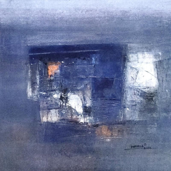 Gray Untitled Painting by Dnyaneshwar Dhavale | ArtZolo.com