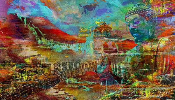 Great Wall Of China Painting by Anil Kumar | ArtZolo.com