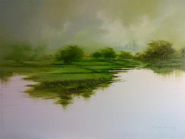 Green Nature Ii Painting by Narayan Shelke | ArtZolo.com