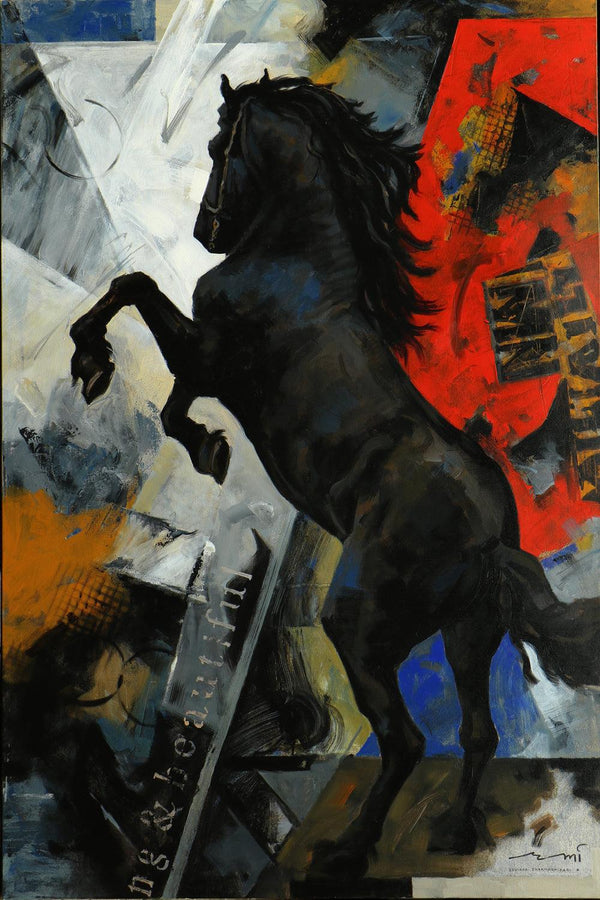 Horse Series 117 Painting by Devidas Dharmadhikari | ArtZolo.com