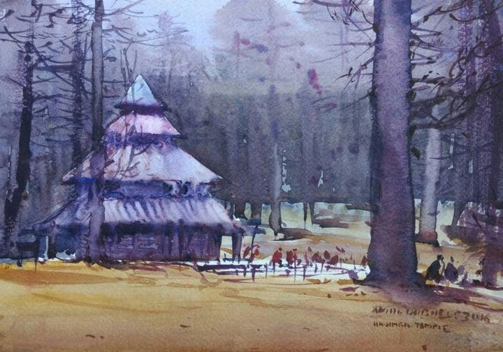 Hadimbadevi Temple Painting by Amol Dubhele | ArtZolo.com