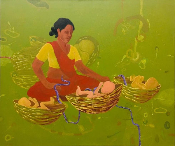 Half Mother Painting by Kamlesh Patidar | ArtZolo.com