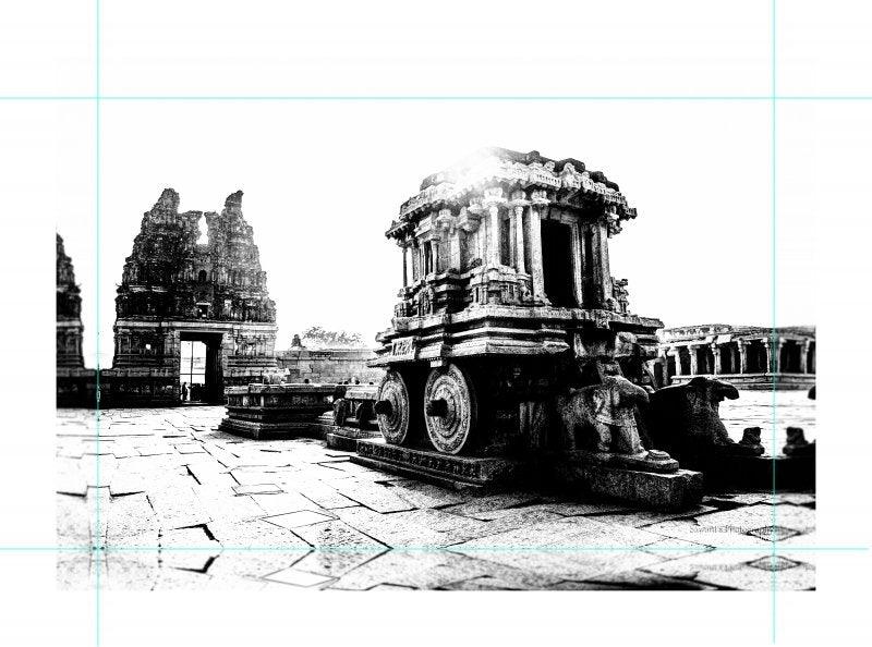 Surrealist photography titled 'Hampi', 11x15 inches, by artist Sawant Tandle on