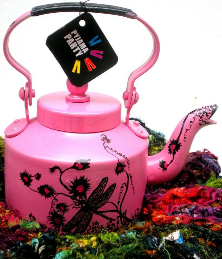 Hand Pink Tea Kettle Handicraft by Rithika Kumar | ArtZolo.com