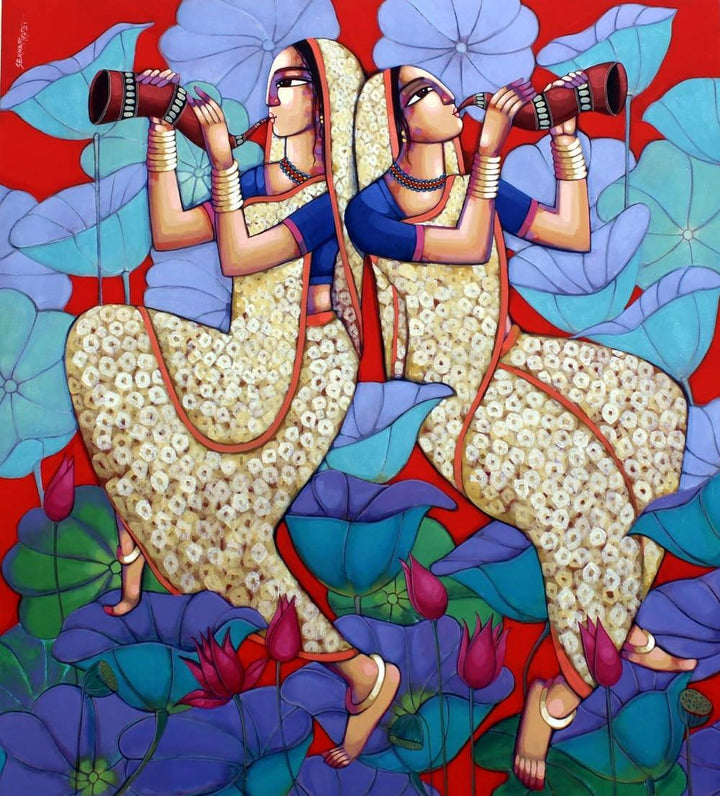 Happiness Of Love Painting by Sekhar Roy | ArtZolo.com