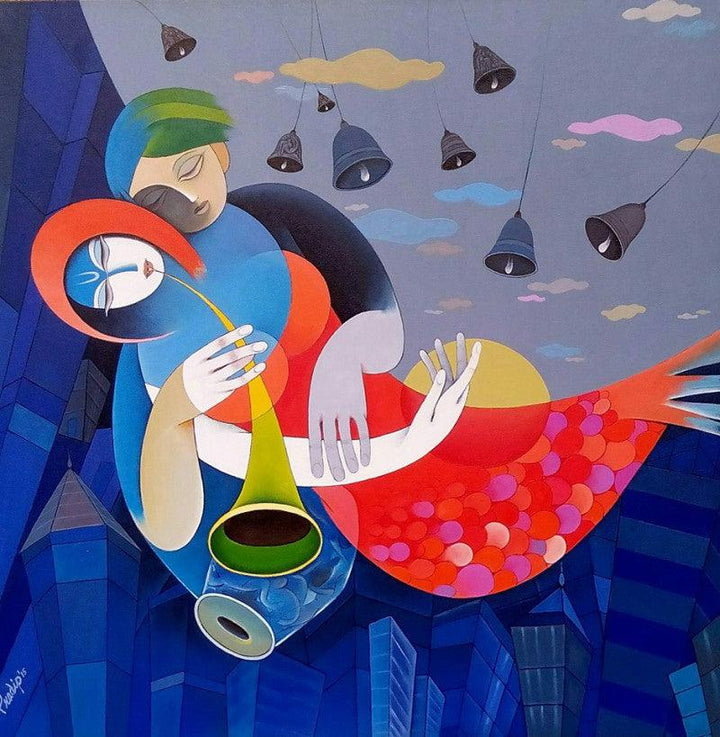 Harmonious City Of Mumbai I Painting by Pradip Sarkar | ArtZolo.com