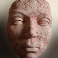 Figurative sculpture titled 'Head', 15x19x8 inches, by artist MAHESH ANJARLEKAR on Stoneware