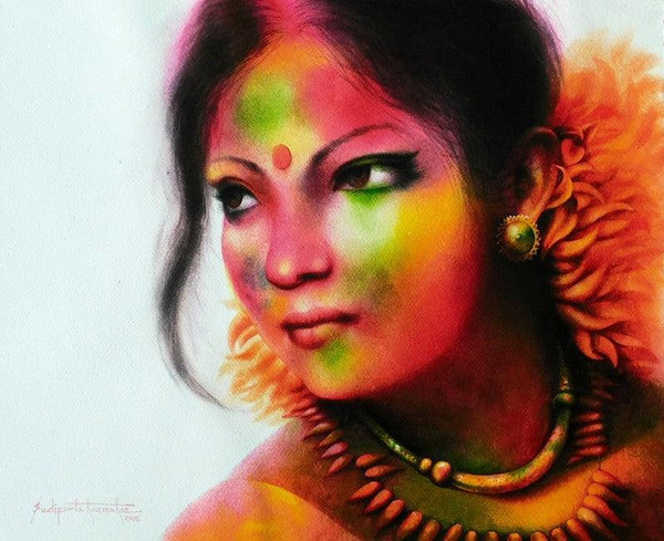 Holi Festival 1 Painting by Sudipta Karmakar | ArtZolo.com