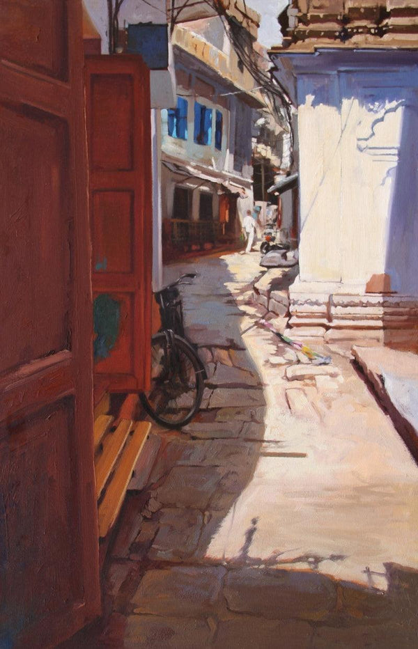 Holy Lane 2 Banaras Painting by Sachin Sawant | ArtZolo.com