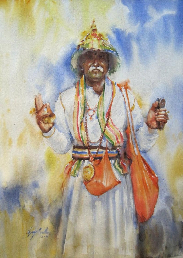 Holy Presence In Morning Painting by Vijay Jadhav | ArtZolo.com