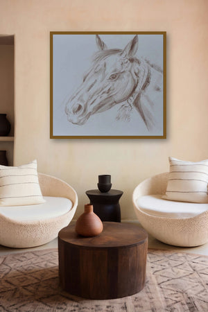 Horse (Equestrian Study) by artist Bhavesh Patel displayed in a Indian Art gallery