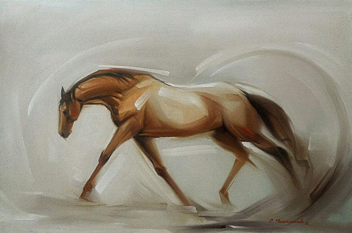 Horse Painting by D Tiroumale | ArtZolo.com