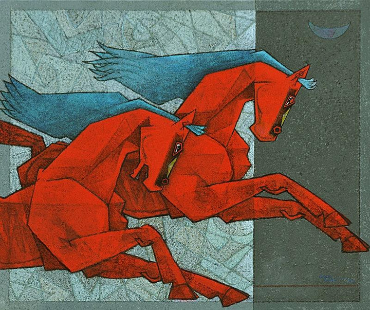 Horse Lust For Life 1 Painting by Dinkar Jadhav | ArtZolo.com