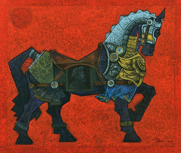Horse Mask Painting by Dinkar Jadhav | ArtZolo.com