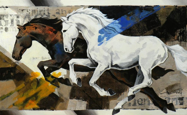 Horse Series 127 Painting by Devidas Dharmadhikari | ArtZolo.com