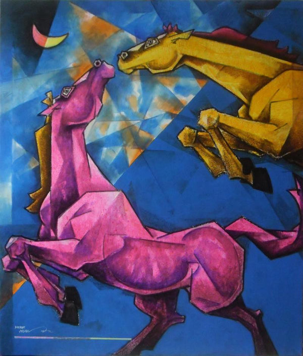 Horses Colors Of Life 2 Painting by Dinkar Jadhav | ArtZolo.com
