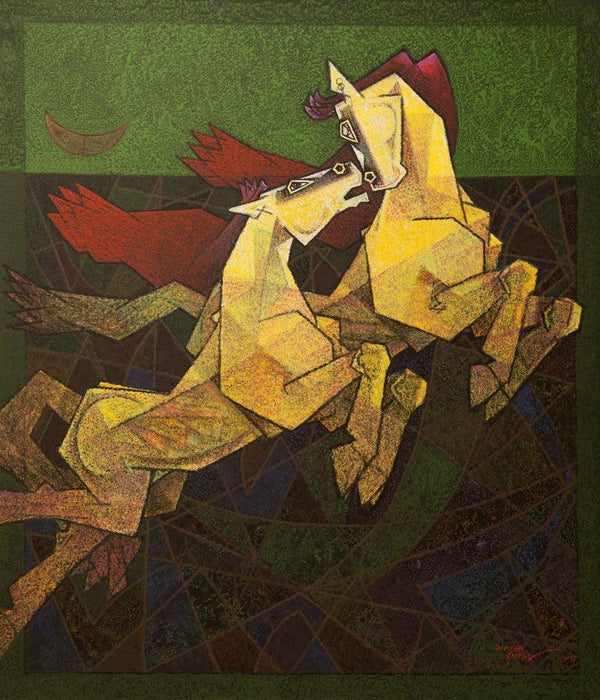 Horses Live The Moment Painting by Dinkar Jadhav | ArtZolo.com