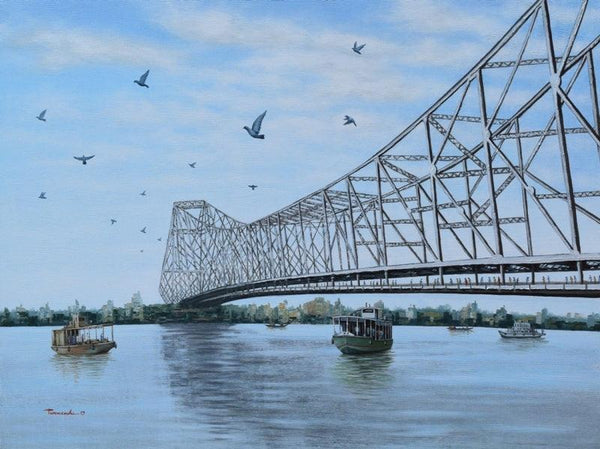 Howrah Bridge Painting by Purnendu Mandal | ArtZolo.com