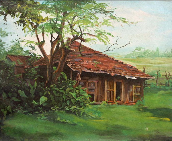 Hut 2 Painting by Chandrashekhar P Aher | ArtZolo.com