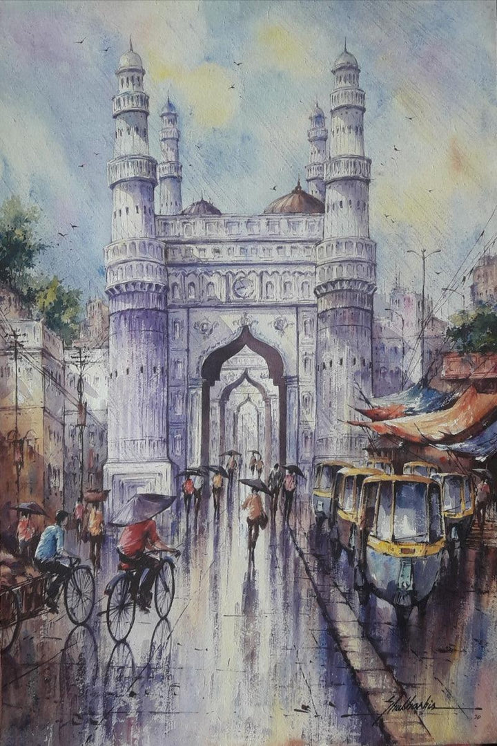 Hyderabad 1 Painting by Shubhashis Mandal | ArtZolo.com